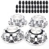 DOTCOM 8 Lug Wheel Hub Center Caps 4Pcs Fit Chevy