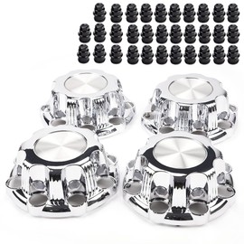 DOTCOM 8 Lug Wheel Hub Center Caps 4Pcs Fit Chevy Silverado Suburban Avalanche GMC Sierra Yukon XL 1500 2500(Fit The 16" x 6 1/2" Wheels) Wheel Hub Center Caps Set