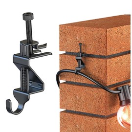Lewufe Stainless Steel Brick Wall Clips, Brick Hooks Clamp Outdoor Heavy Duty 1/8" to 3/4" Brick Hook Brick Hangers No Drill, 6 Packs