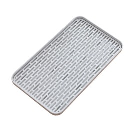 Alasum Double Layer draining Tray Plastic Drainer Tray Pallet Plastic Dish Drainer with Tray Fruit Tray Utensil Tray Trays Sink Tray Bottle Drying Rack Tableware Baby Drain Tray