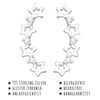Monkimau Women's Earrings Star Stud Earrings Made of 925 Sterling