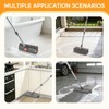 Floor Scrub Brush with Scraper and Stiff Bristle, Grey&Orange
