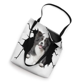 Aeticon Border Collie Dog Crack Sticker Funny Valentines Day Tote Bag