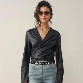 HOTWILL Women Fashion Belts for Jeans Dress Punk Studded Faux Leather Ladies Belt with Silver Buckle Black Small