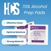 HCS Medium Alcohol Prep Pads - 70% Isopropyl Alcohol Wipes,