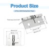 sourcing map 2Pcs Spring Hinge, 3.5" Length 304 Stainless Steel