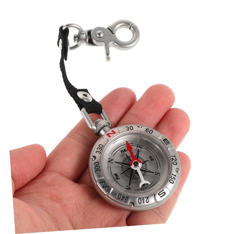 SUPVOX Wear-Resistant Pocket Compass Mini Compass Keychain Vintage Design for