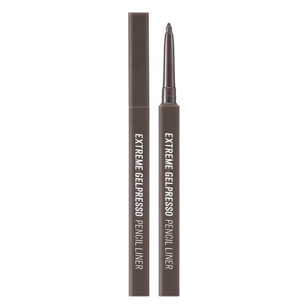 CLIO Extreme Gelpresso Pencil Eyeliner, Smudge-Proof, Waterproof, Long-Lasting, Long-Wear, 6 Cool and Warm Tone Shades, Ultra-Smooth, Creamy Formula, Precise Application, Retractable, Versatile Looks (004 GRAY BROWN)