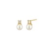 Gold&Deer 14K Goldfield Pearl Drop Cubic Earrings Yellow Gold /
