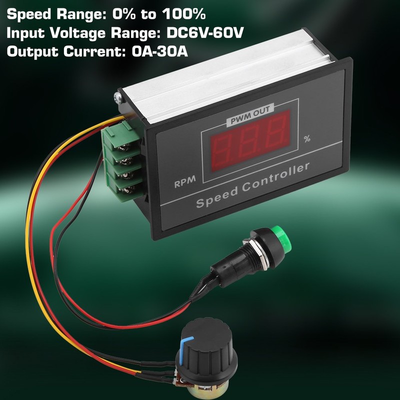 DC 6-60V 12V 24V 36V 48V 30A PWM DC Motor