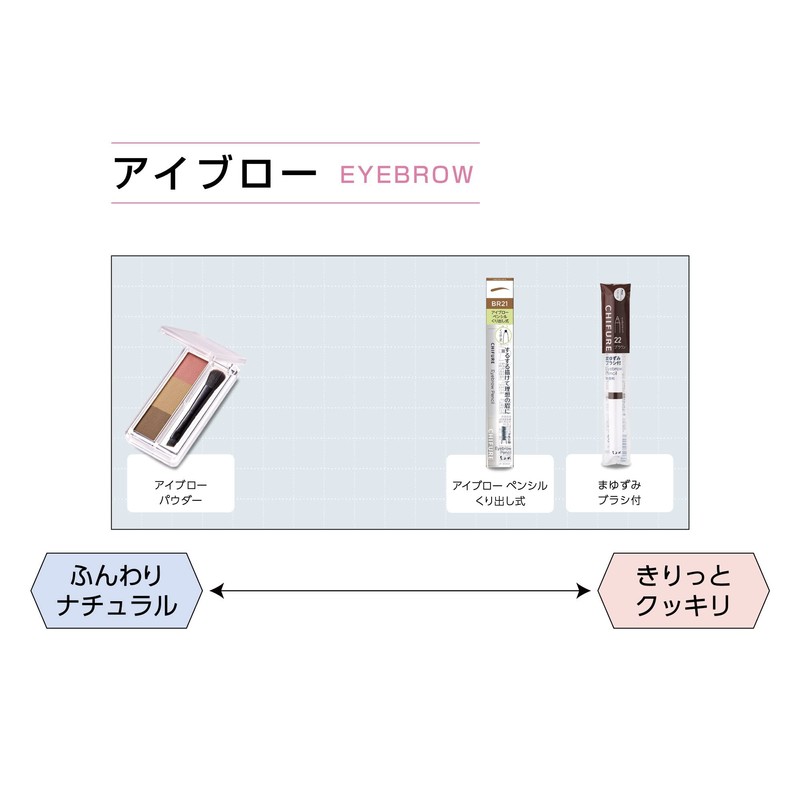 Chifure Eyebrow Pencil Open-Out 21 Light Brown