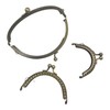 5PCS Purse Frame, Metal Kiss Lock, 5 Sizes Bronze Tone