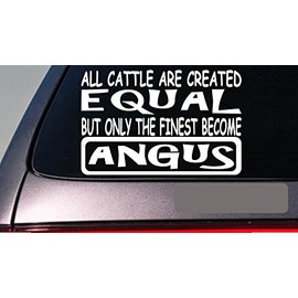 EZ-STIK Black Angus All Cattle Equal 6" stickerE476 Decal Vinyl Ranch Cowboy Bull Cow