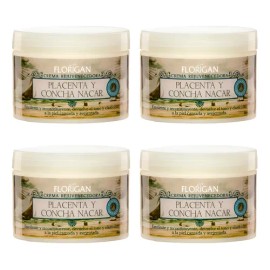 Crema Facial Placenta Y Concha Nácar 350g - Florigan Pack 4                                                                                           