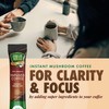 Sollo Infused Instant Mushroom Coffee Sticks, Memory & Clarity Support,