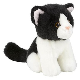 Forest & Twelfth 6" Stuffed Black & White Cat, Soft Plush Toy, Cute Stuffed Animal for Boys and Girls, Realistic Looking Small Stuffed Animals, Nursery and Room Decor (6" Black & White Cat)