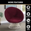 PrinceDeco Velvet Round Saucer Chair Cover (Slipcover Only) High Stretch