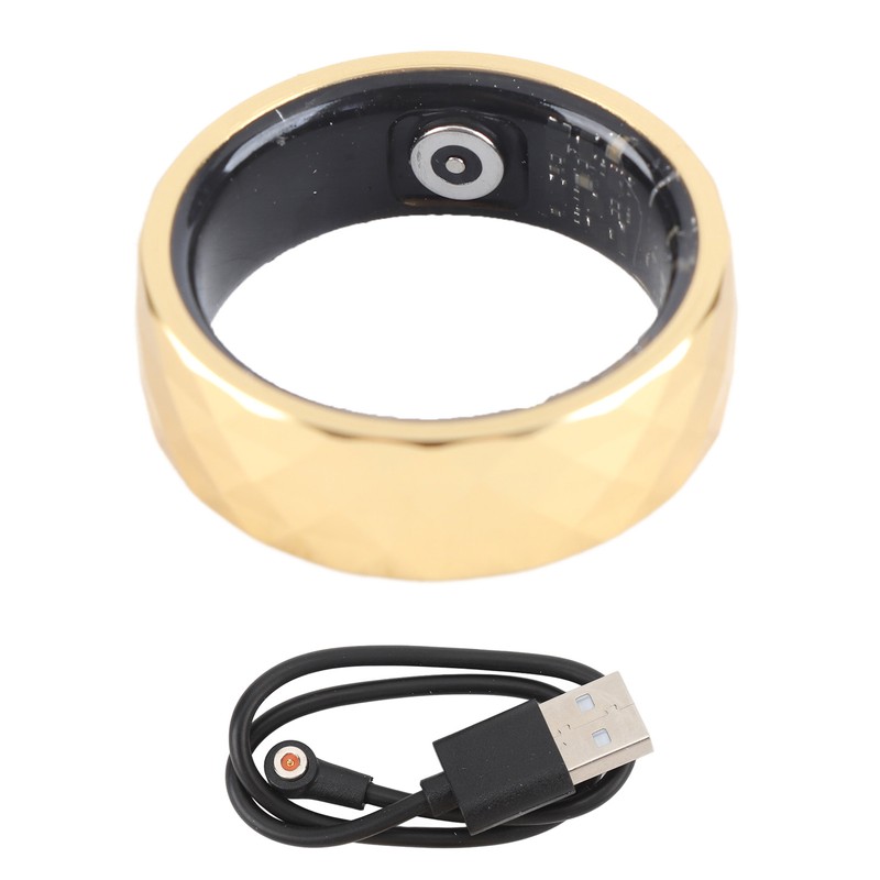 Smart Ring Aluminum Alloy Pedometer Sleep Temperature Tracking Lightweight Smart