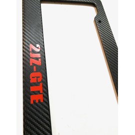 2JZGTE - Carbon Fiber with RED Automotive License Plate Frame - Super JDM 2JZ-GTE