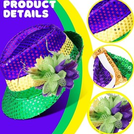 Bdecoll St. Patricks Party Hat Set, Green Irish Acessories Shamrock Costume Accessory for Irish, Saint Patrick Day, Carnival Costume Party (Mardi Gras)