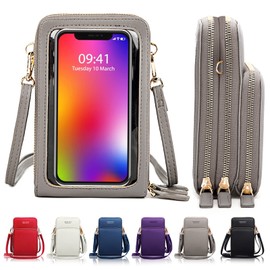 Goopai Small Crossbody Bag For Women Large Touch Screen Cell Phone Purses and Wallet,3 Main Pockets with Card Slots,2 detachable straps, Lightweight Travel Handbag