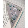 Hand Embroidered Corner Bookmark Set, 2 Pack, Felt Triangle Design