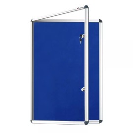 VIZ-PRO Lockable Notice Board Tamperproof cork board Class Office School Board - 48 x 36 Inches