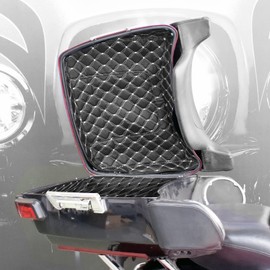 HDBUBALUS King Tour Pack Liners White Thread Stitching Touring Pak Inserts Fit for Harley Touring Electra Road King Street Glide Ultra Limited 2014-2024 (Floral pattern)