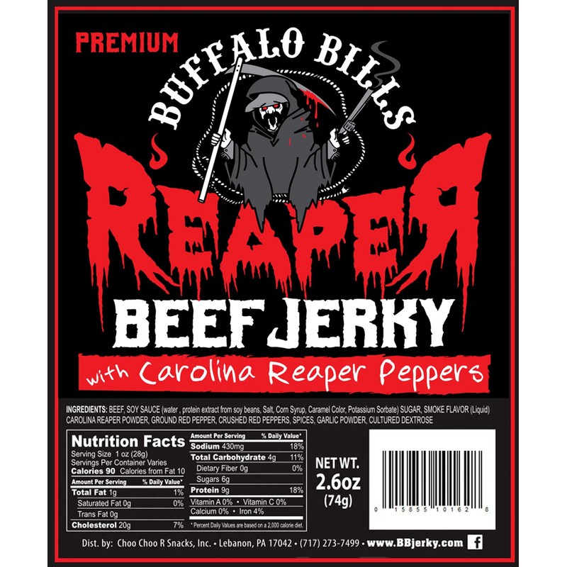 Buffalo Bills 2.6oz Reaper Beef Jerky 3-Pack (beef jerky made