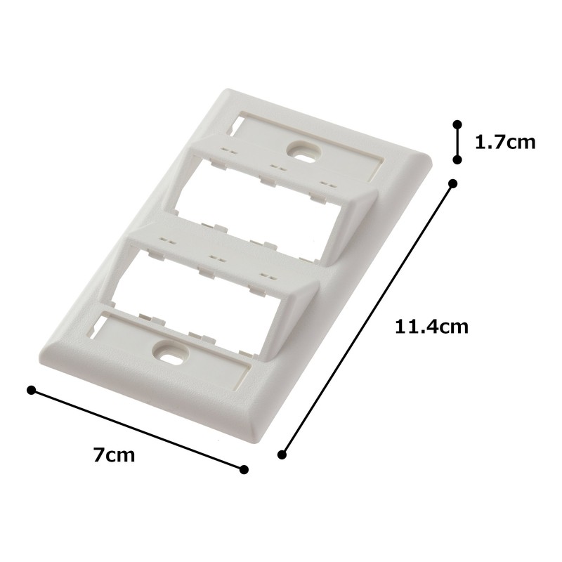 pandouitto Angled Face Plate, 6 Port, Off White cfpsl6iwy