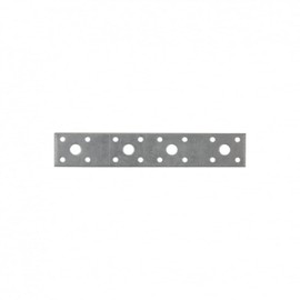 Gedotec Heavy Duty Flat Connector Metal | 1 Piece Furniture Connector 200 mm | Universal Perforated Plate for Connecting and Reinforcing | Connection Plate Metal Flat Wood Connector Individual Hole