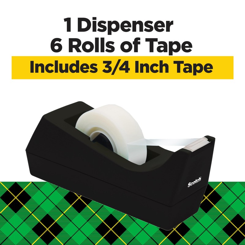 Scotch Magic Tape with Scotch Desktop Dispenser, 6 Rolls of