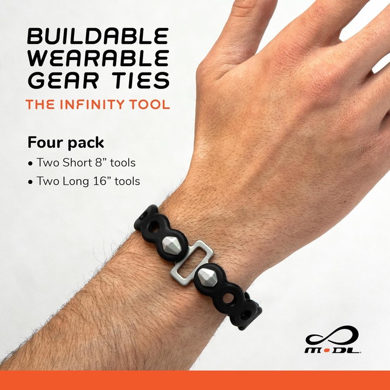 MODL Infinity Tool™ 2.0 Modular Straps (4-Pack) - Flexible Multi-Tool,