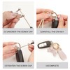 2PCS With Bling Rhinestones Purple Leather Car Keychain,Bow Keychain for
