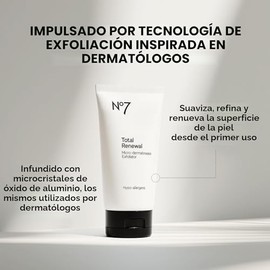 No7 Microdermabrasion Total Renewal Face Scrub – Exfoliante facial y corrector de manchas oscuras para piel sensible – Ayuda a reducir la apariencia d