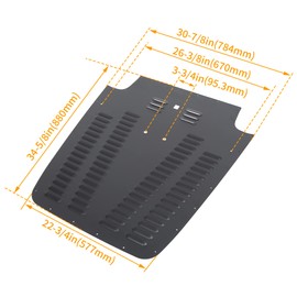 HECASA Aluminum Alloy Vented Hood Louver Kit Compatible with 2003-2006 Jeep Wrangler TJ/LJ