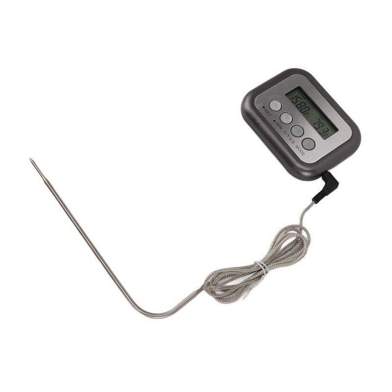 Kichen Timer Thermometer Stainless Steel Probe Digital Cooking Meat Thermometer