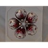 Christmas tree Baubles 6cm bordeaux/white from Jingle Bells Lauscha