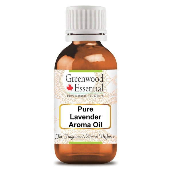 Greenwood Essential Natural Pure Lavender Aroma Oil (Suitable for Aroma Diffuser) Natural Pure Therapeutic Quality 10 ml (0.33 oz)