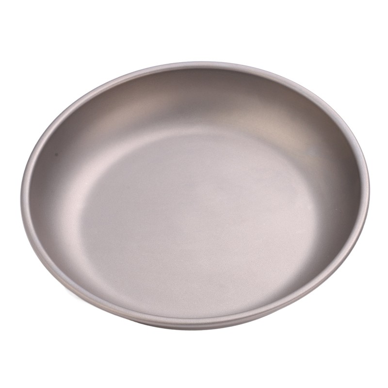 Pure Titanium Saucer Dishes Outdoor Tableware Camping Hiking Plates Cutlery