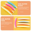 SEWACC 5pcs Nail Files Professional Dual-Sided Nail Buffers for Acrylic