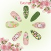 Easter Press on Nails Bunny Medium Almond Fake Nails with