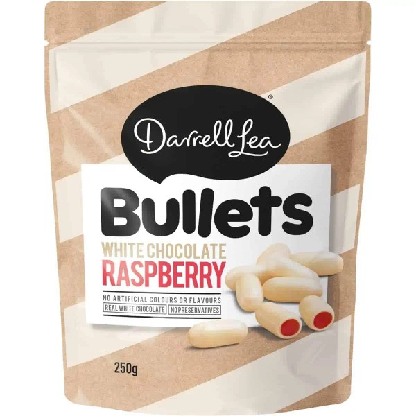 Darrell Lea Bulk Darrell Lea Raspberry & White Chocolate Liquorice Bullets 180g ($5.50 each x 12 units)
