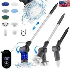 Unbranded 9 IN 1 Electric Spin Cordless Power Cleaning Brush Rechargeable Cleaner Black