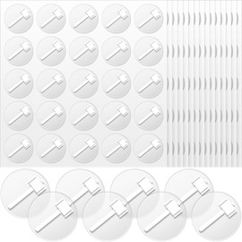 Noveread 200 Decals Sledgehammer Helmet Award Stickers 1'' Vinyl Baseball Hockey Softball Lacrosse Football Helmet Stickers Self Adhesive Football Helmet Decals(White on Clear)