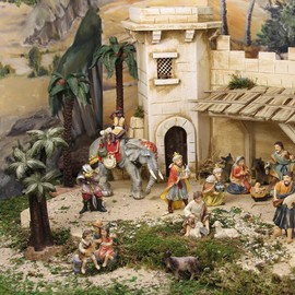 FADEDA JOK: Palm Tree/Height: 20 cm/Hand-painted/Detailed Nativity Scene Figures - Christmas Table Decoration Nativity Accessories