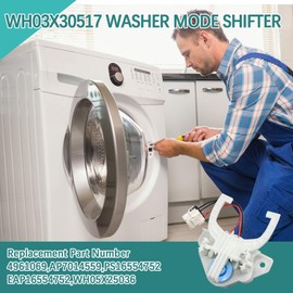 JOJOCY Upgraded WH03X30517 Washer Mode Shifter Washing Machine Clutch for GE/Hotpoint, Efficient Actuator Replacement Replace WH05X25036 WH05X24435 290D1056G001
