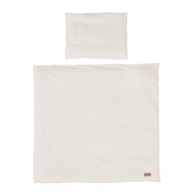 roba Seashells Oyster Baby Bed Linen, 80 x 80 cm, 2-Piece Bedding Set for Babies, Organic Cotton, GOTS and Oeko-Tex 100 Certified, White