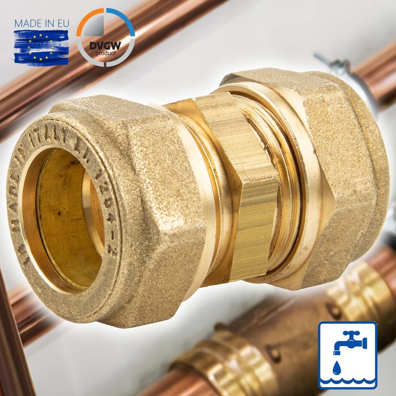 MS Clamping Ring Connector, Straight Screw Connection 18 x 18