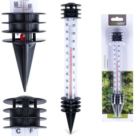 Vilde Outdoor Garden Thermometer with Ground Spike 23 cm White